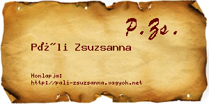 Páli Zsuzsanna névjegykártya