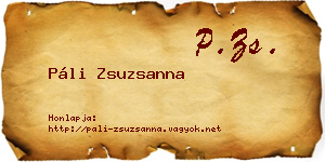 Páli Zsuzsanna névjegykártya